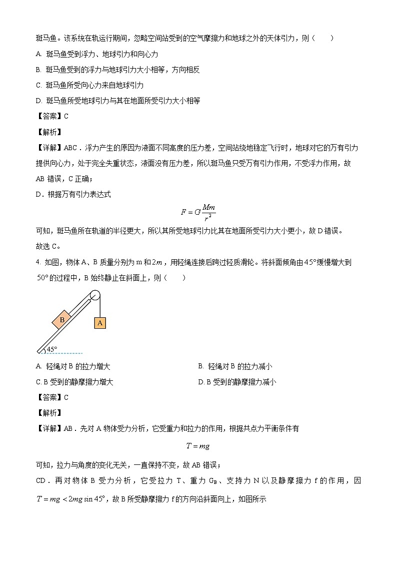 2024-2025学年陕西省普通高中高三上学期开学考试物理试题（解析版）第3页