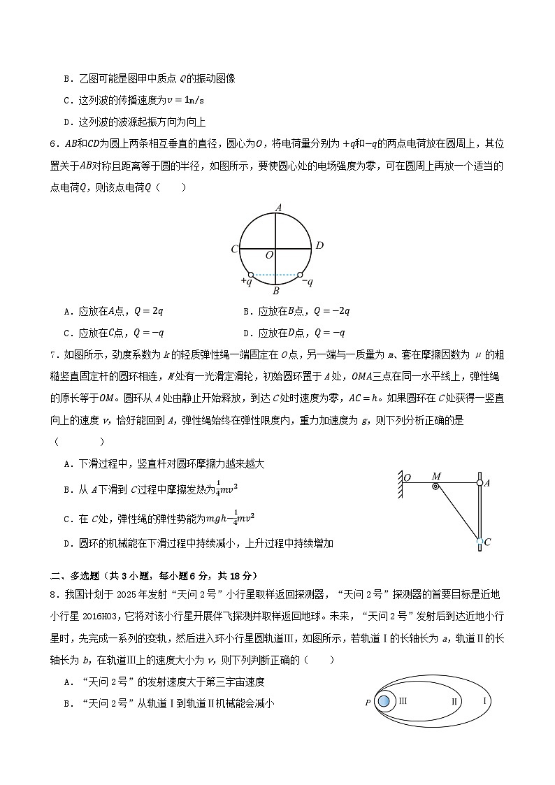 四川省广安市三区联考2026届高三上学期8月月考物理试卷（Word版附答案）第3页