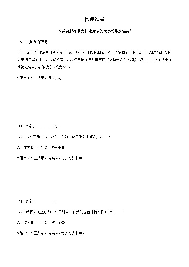 2025届上海市上海交通大学附属中学高三上学期摸底考试物理试卷（解析版）第1页