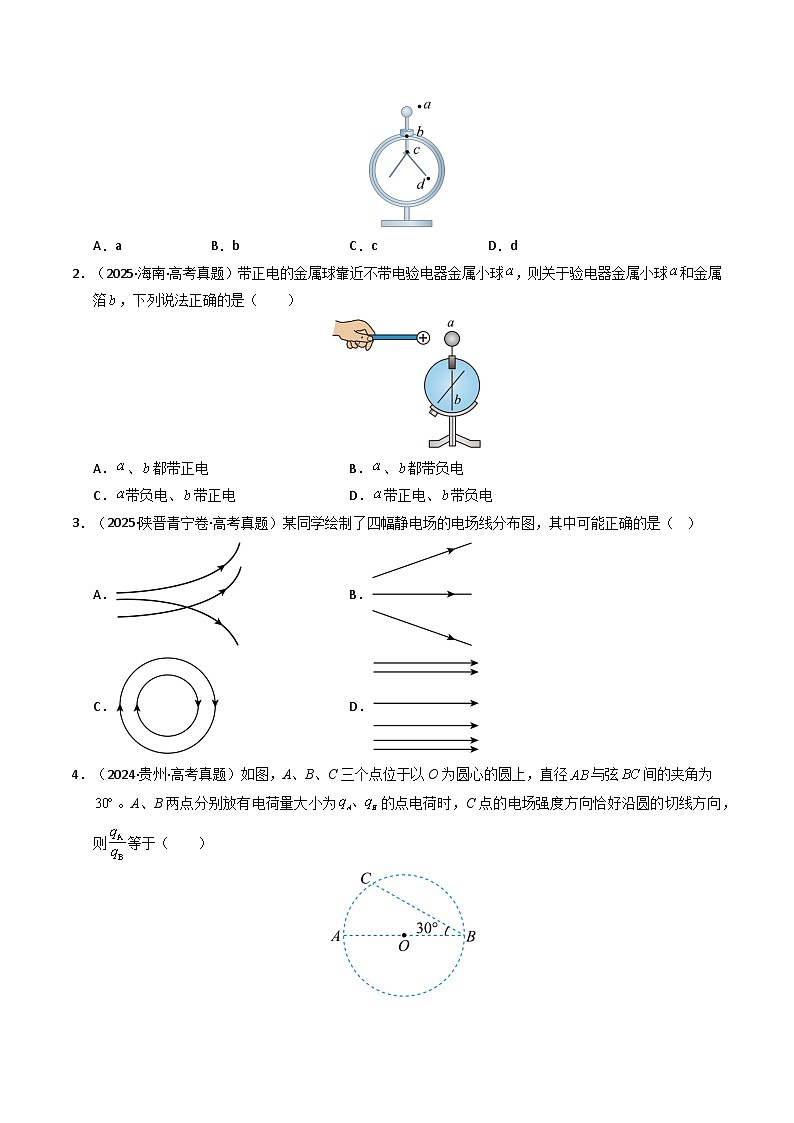 备战2026年高考精品试题汇编 物理 专题08 静电场（原卷版）第2页