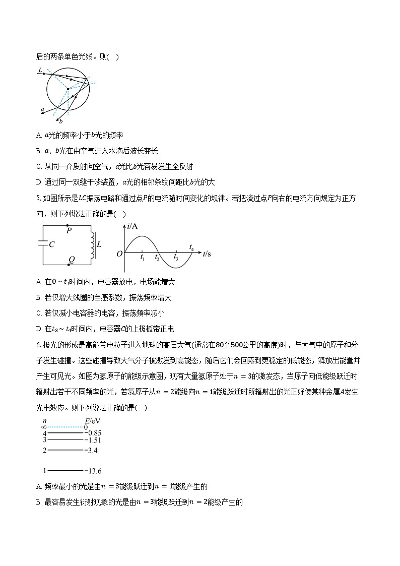 2024-2025学年吉林市吉林地区普通高中友好学校联合体高二（下）期末物理试卷（含解析）第2页