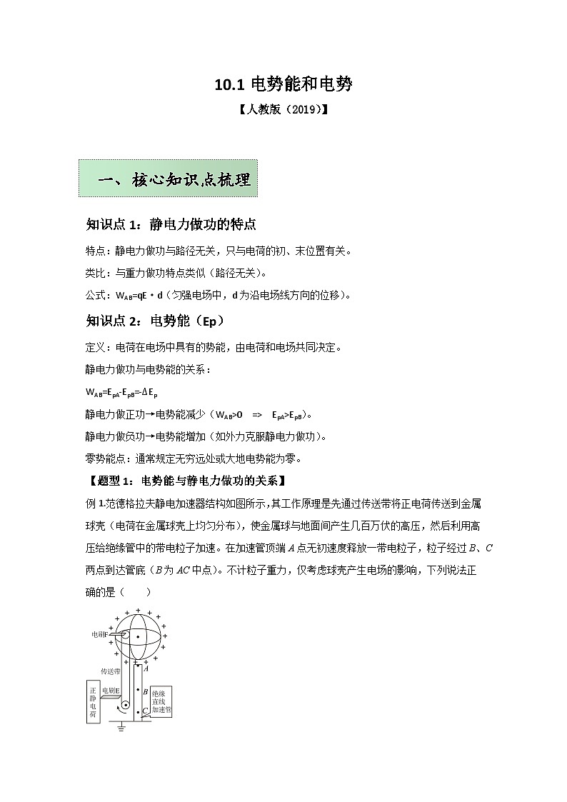 人教版（2019）高中物理必修三第十章10.1举一反三训练(解析版）第1页