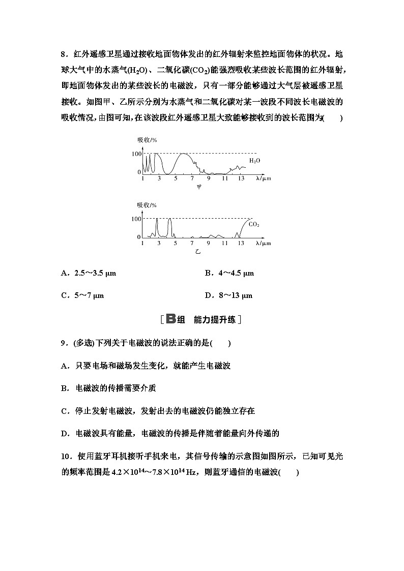 2025-2026学年高中物理人教版（2019）必修第三册 13.4 电磁波的发现及应用 作业第3页