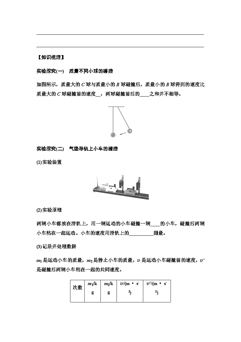 2025-2026学年高中物理人教版（2019）选择性必修第一册 1.1 动量 学案第2页