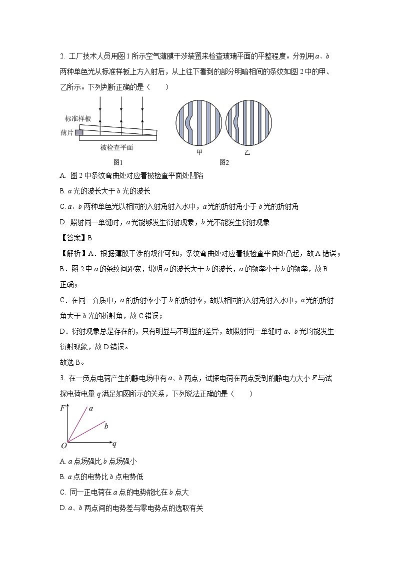 河南省天一大联考2024-2025学年高二下学期期末考试物理试题（解析版）第2页