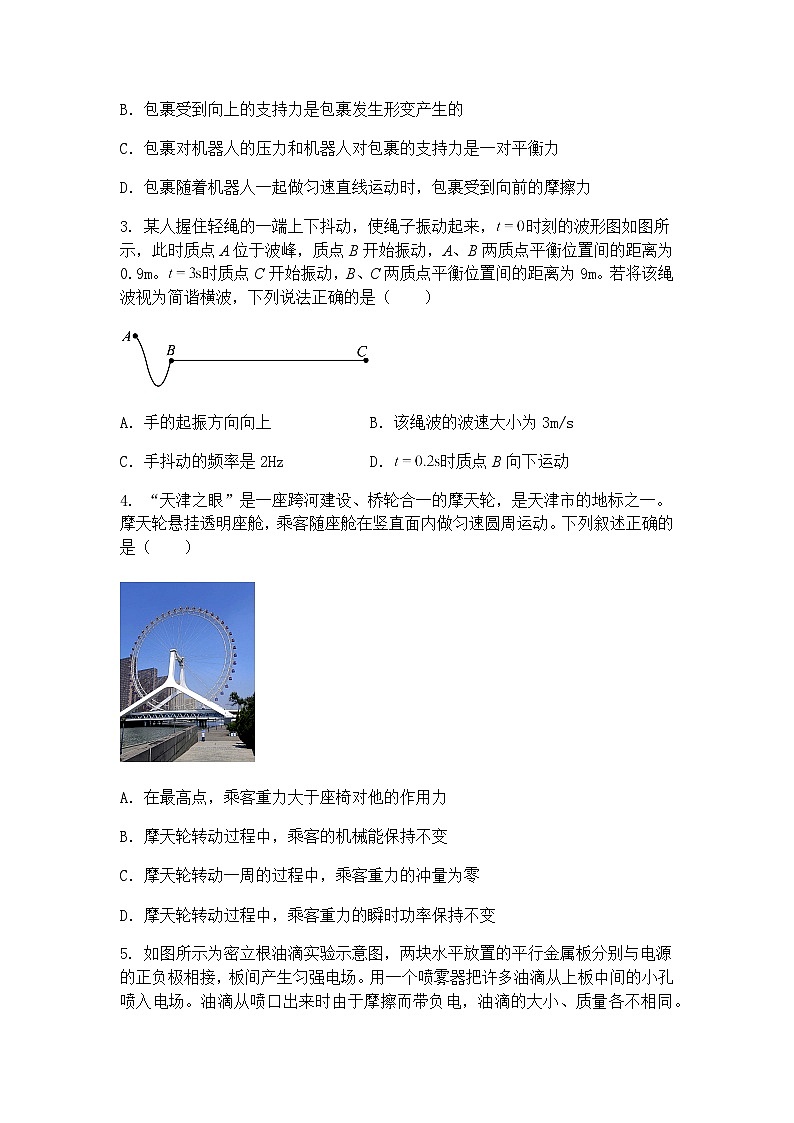 广东省深圳市高级中学高中园2024-2025学年高三下学期高考适应性考试物理试题（含答案解析）第2页