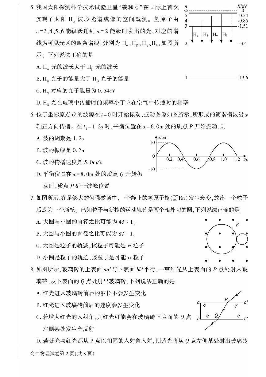 2025北京大兴高二（下）期末物理试卷第2页