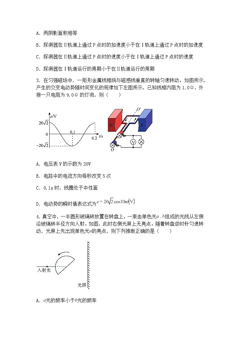 2025届广东省深圳市福田区红岭中学（红岭教育集团）高三下学期高考考前适应性考试物理试卷（含答案解析）第2页