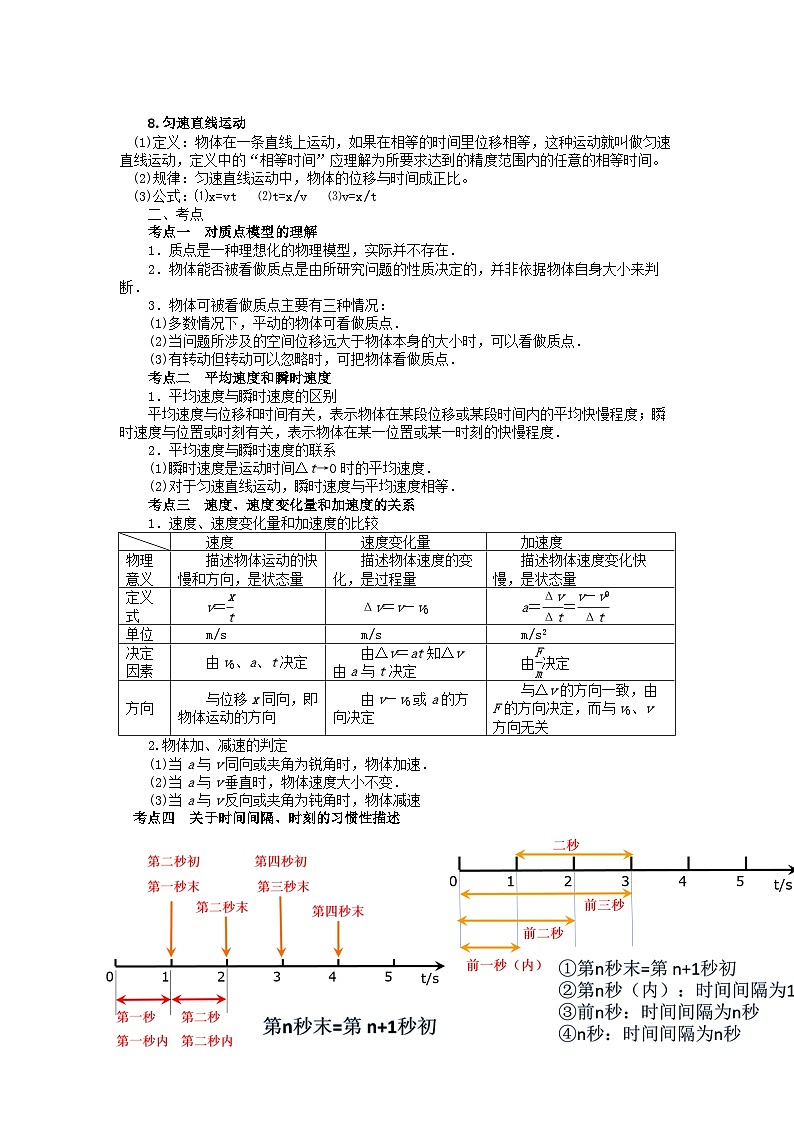 第一章 运动的描述 学案 -高中物理人教版（2019）必修第一册第2页