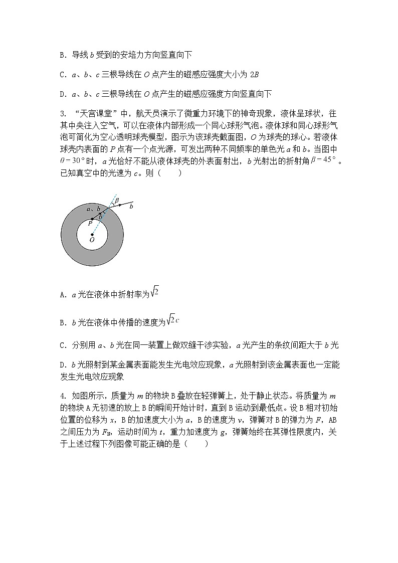 2025届福建省南安一中（行知级）高三下学期5月最后一次模拟考试物理试卷（含答案解析）第2页