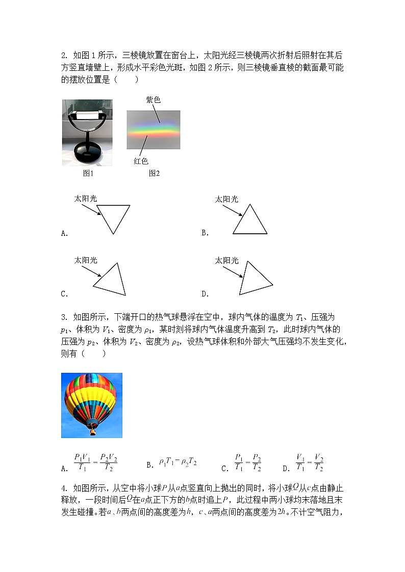 2025届河北省衡水中学高三下学期6月押题密卷物理试卷（三）（含答案解析）第2页