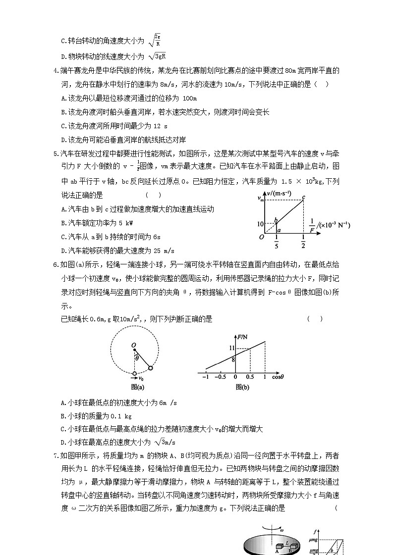 江西省2024_2025学年高一物理下学期5月联考试题第2页