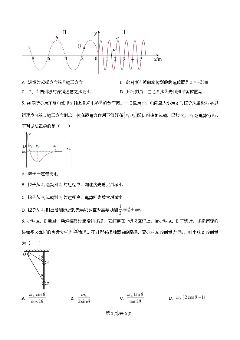 四川省泸州市泸县第五中学2025-2026学年高三上学期开学物理试题  Word版无答案第2页