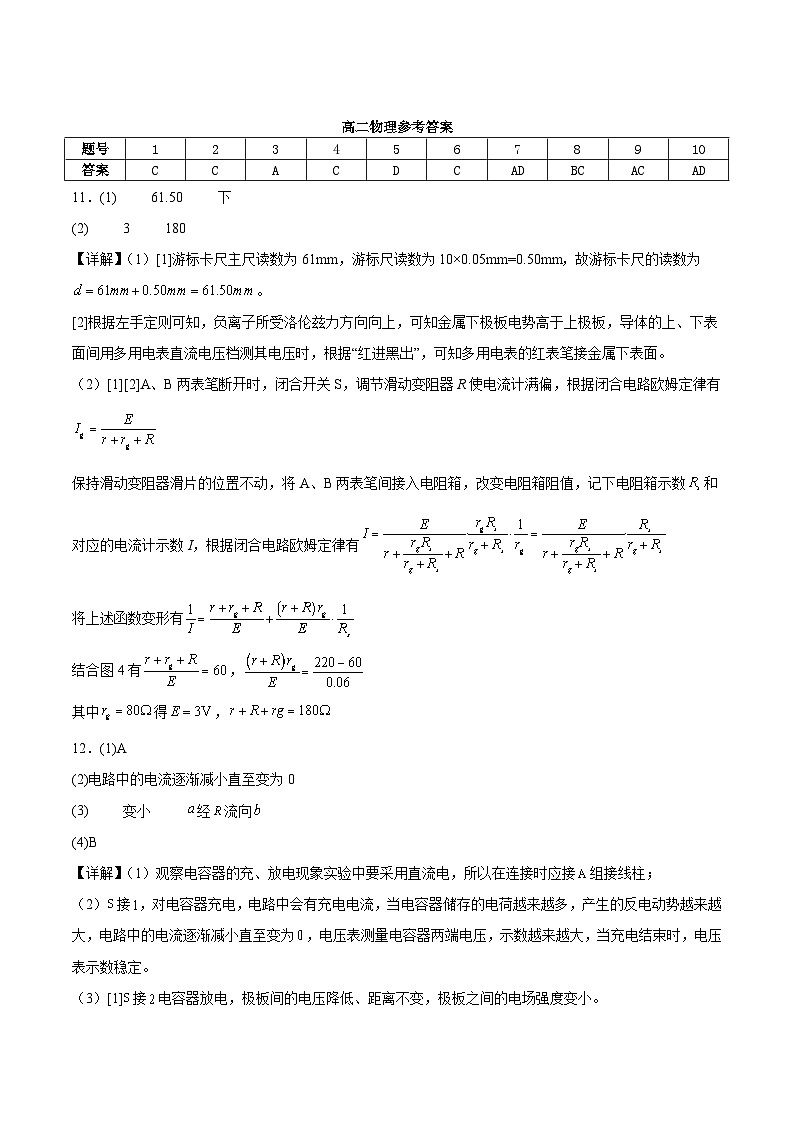 湖南省娄底市部分普通高中2024-2025学年高二下学期期末考试物理答案第1页