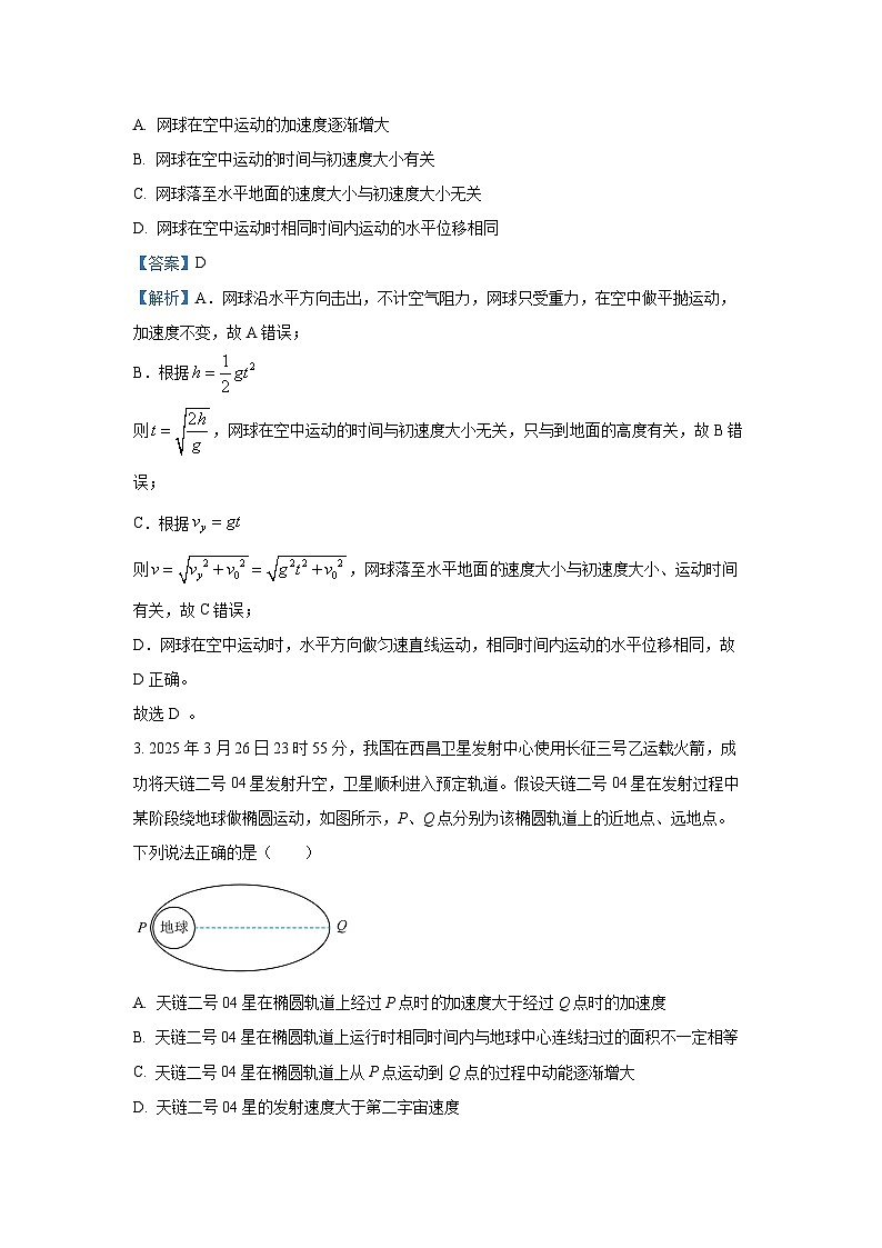 广东省佛山市H7联盟2024-2025学年高一下学期5月联考物理试卷（解析版）第2页