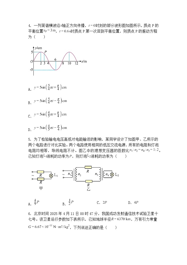 2025届山东省济南市高三下学期二模考试物理试卷（含答案解析）第2页