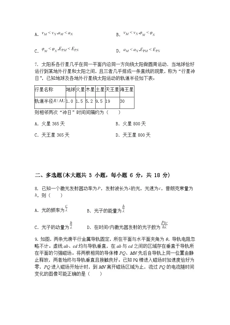 2025年辽宁省普通高中学业水平选择性考试（一模）高三下学期物理模拟试卷（含答案解析）第3页