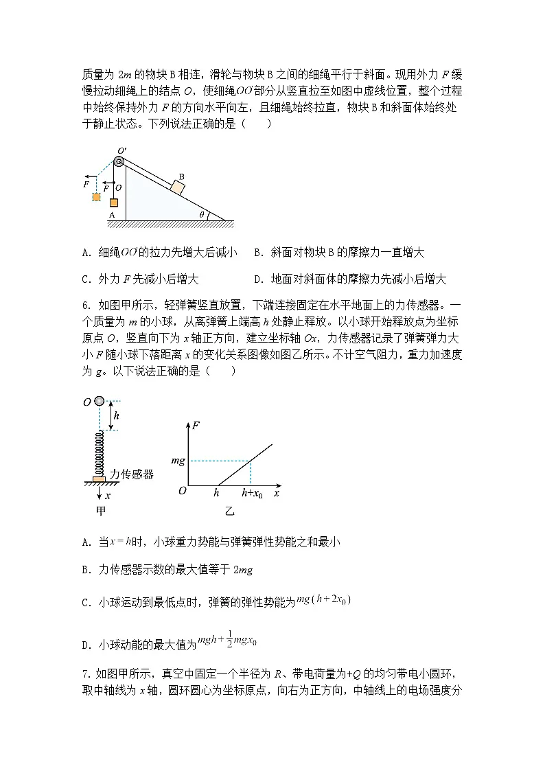 2025届陕西省宝鸡市高三下学期模拟检测物理试题（三）（含答案解析）第3页