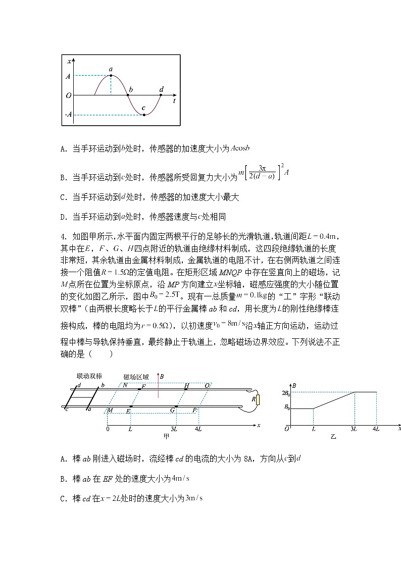 2025届福建省高中毕业班适应性练习高三下学期物理模拟试题（含答案解析）第2页