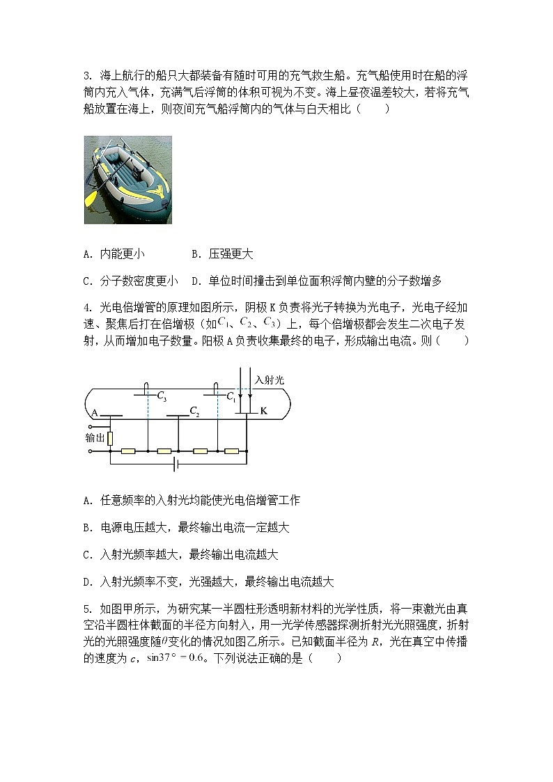 2025年高考预测卷高三下学期物理模拟试题（五）（含答案解析）第2页