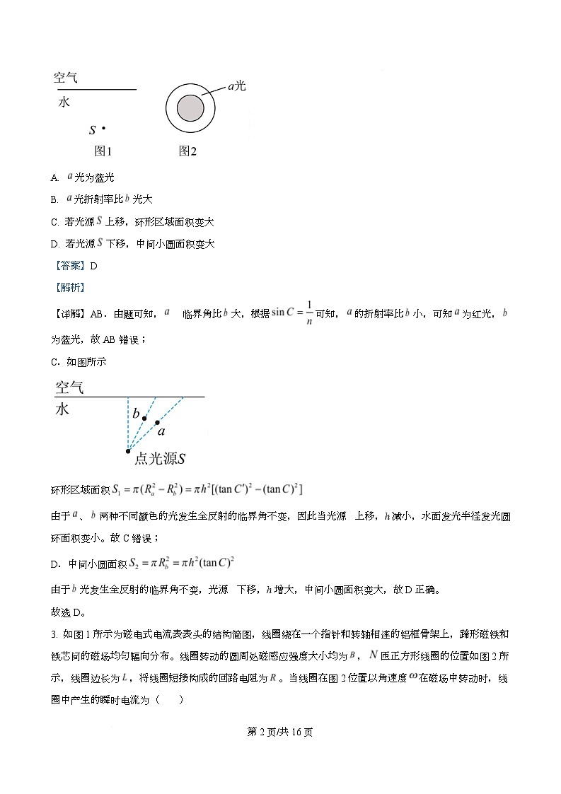 湖南省多校联考2026届高三上学期第一次联考物理试题 Word版含解析第2页