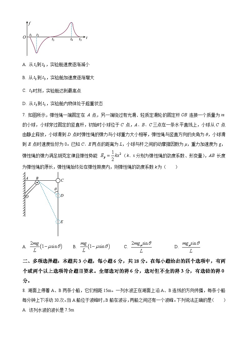 河北省多校2025-2026学年高三上学期开学考试物理试题第3页