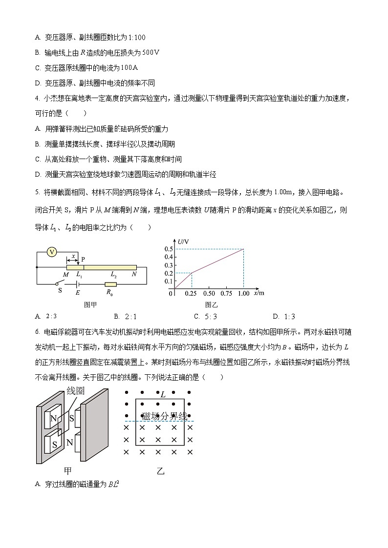 广西南宁外国语学校2025-2026学年高三上学期开学考试物理试题第2页