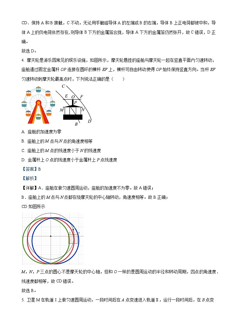 精品解析：湖南省岳阳市汨罗市第一中学2025-2026学年高二上学期开学物理试题（解析版）第3页