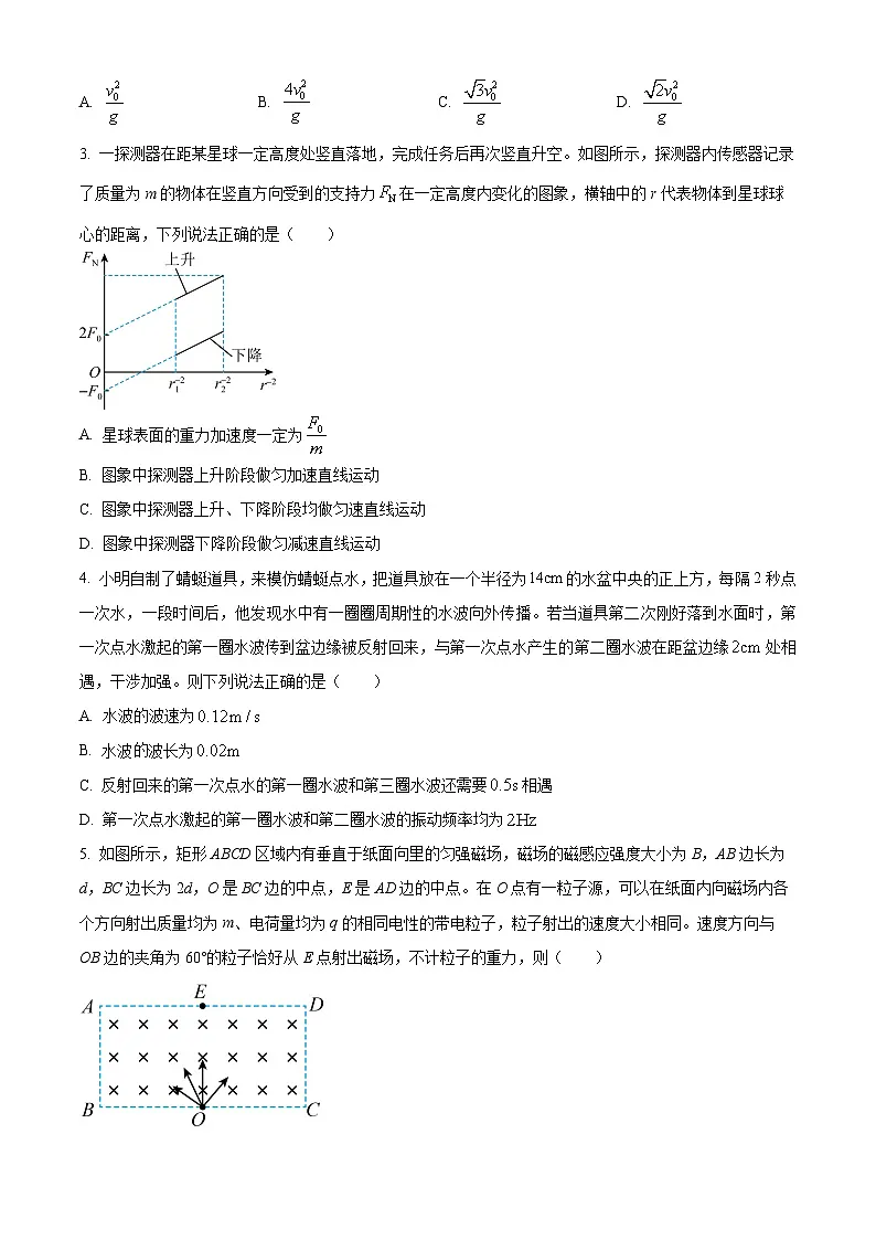 2026届湖南省武冈市第十中学高三上学期开学摸底检测物理试卷第2页