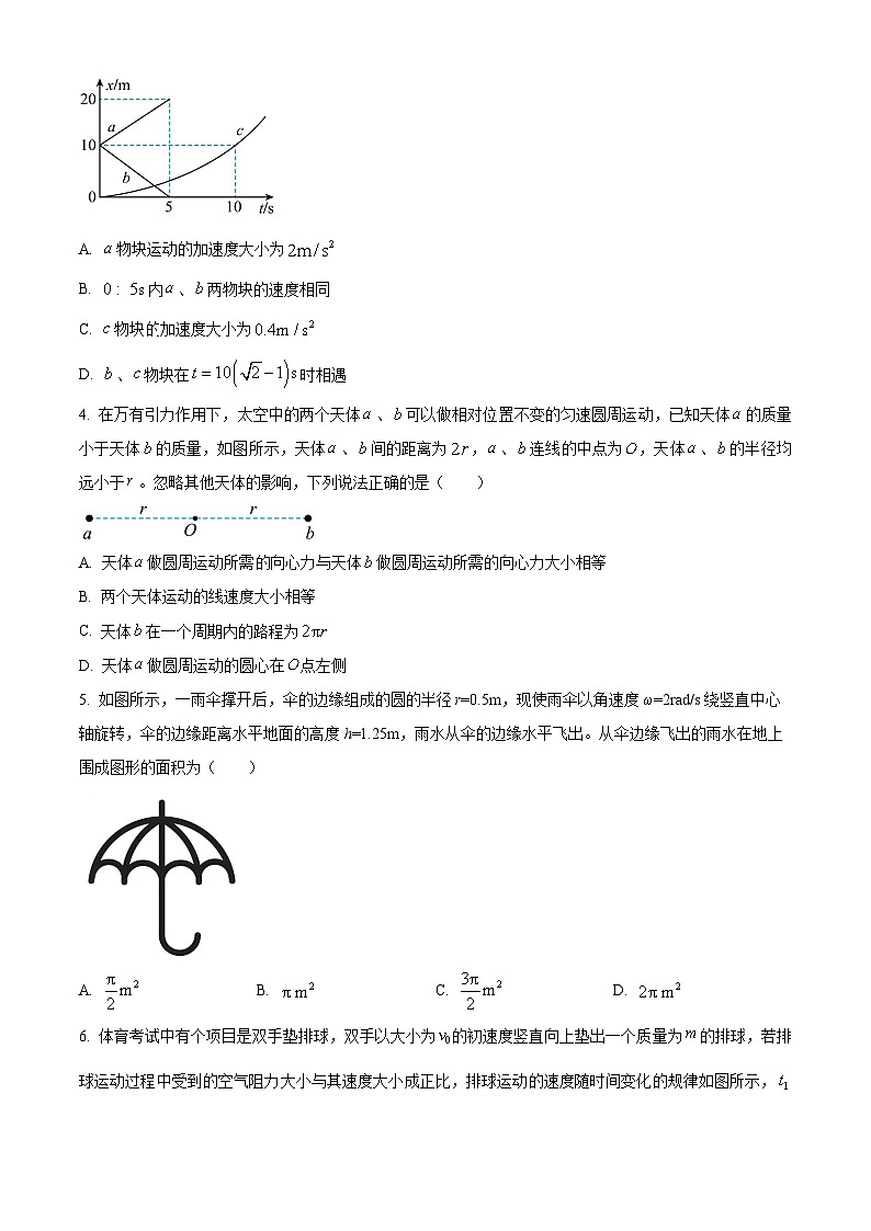 河北省衡水市桃城区2025-2026学年高三上学期暑假开学考试物理试卷第2页