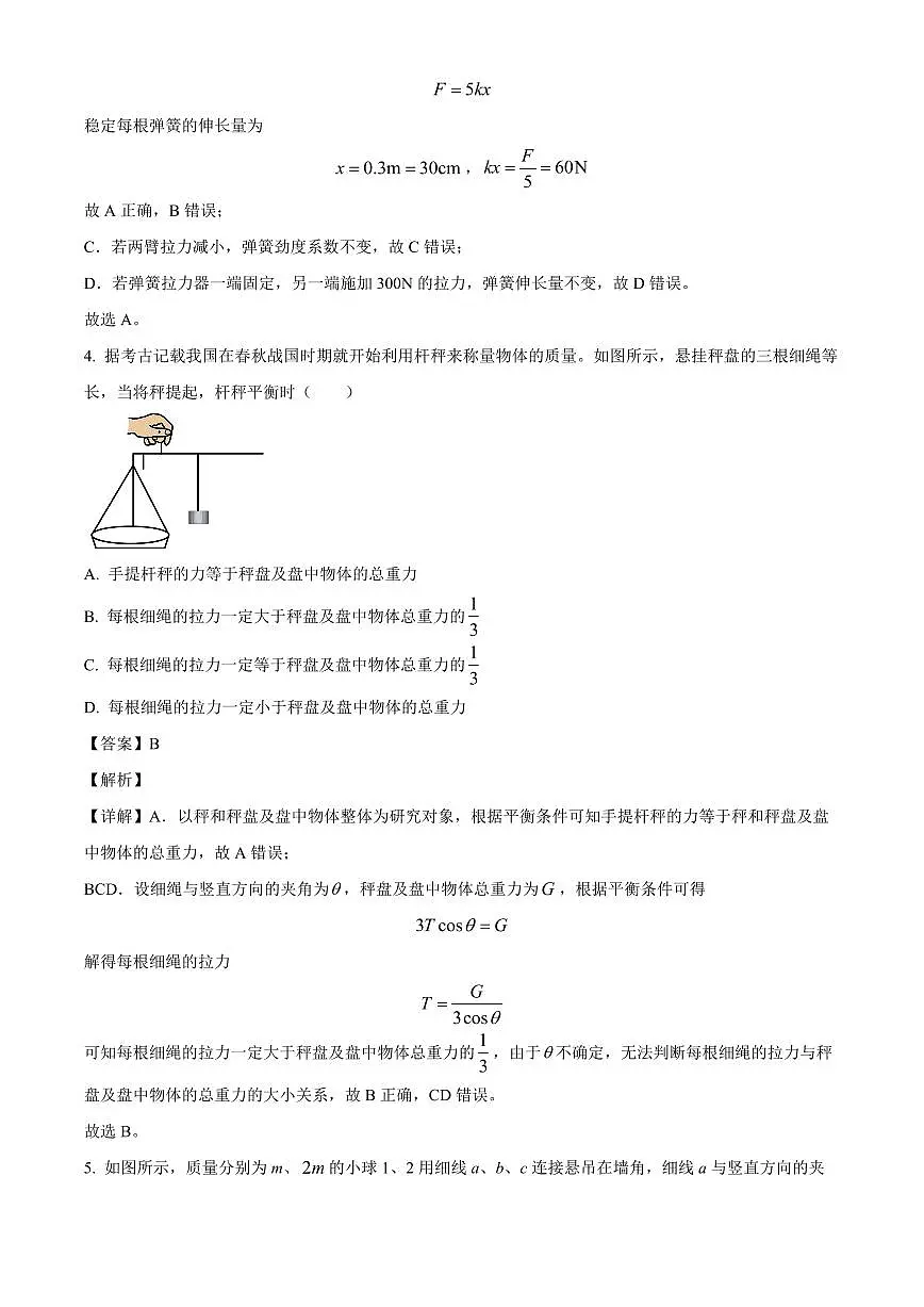 广东省潮州市饶平县2025-2026学年高三上学期8月联考物理试卷（解析）第3页