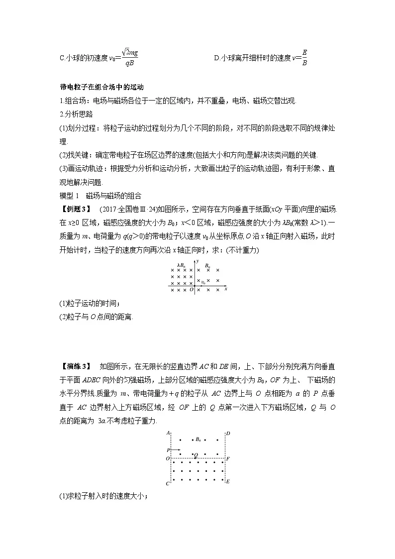 高考物理二轮复习讲义：带电粒子在复合场中的运动第3页