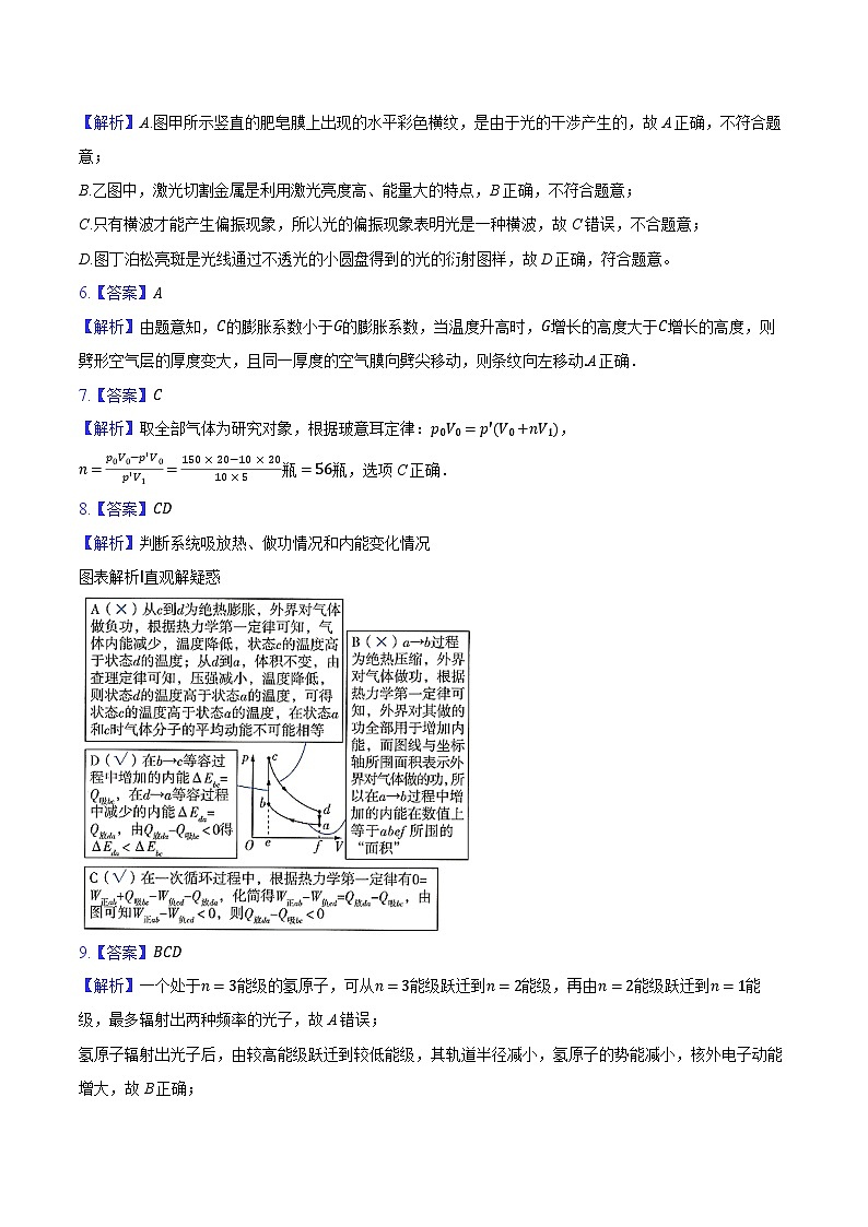 高三9月物理答案第2页