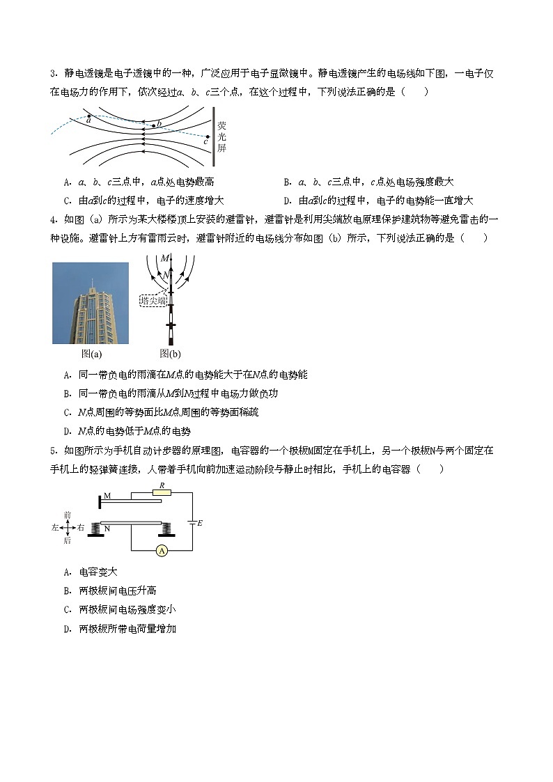 高二物理第一次月考卷【测试范围：人教版必修第三册，第9~10章】（考试版A4）第2页