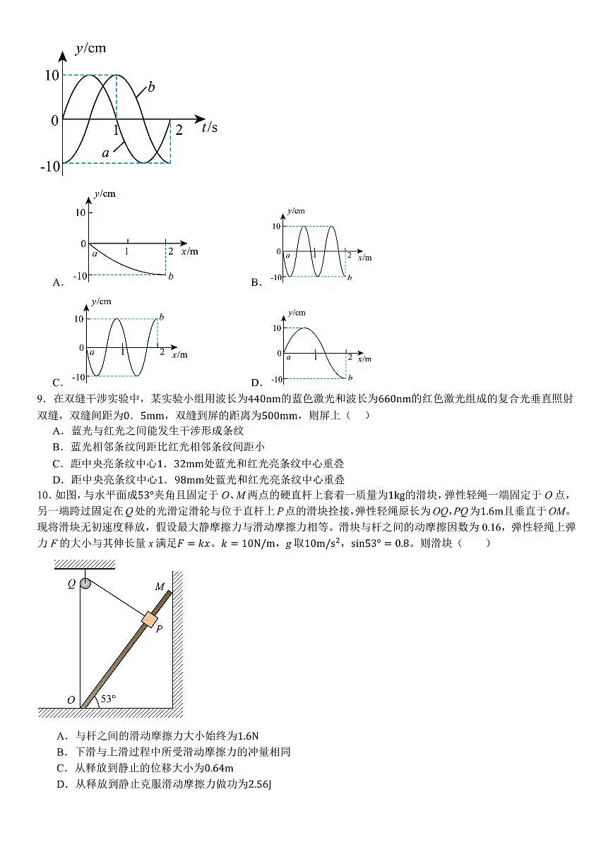 2025年高考陕西、山西、青海、宁夏卷物理真题 含答案第3页
