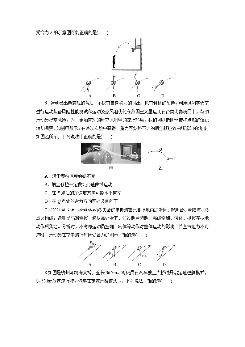 2025-2026学年高中物理人教版（2019）必修第二册 5.1曲线运动 课时跟踪检测(含解析)第2页