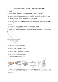 河北枣强中学2024~2025学年高二上学期期末考试物理检测试题（含答案）