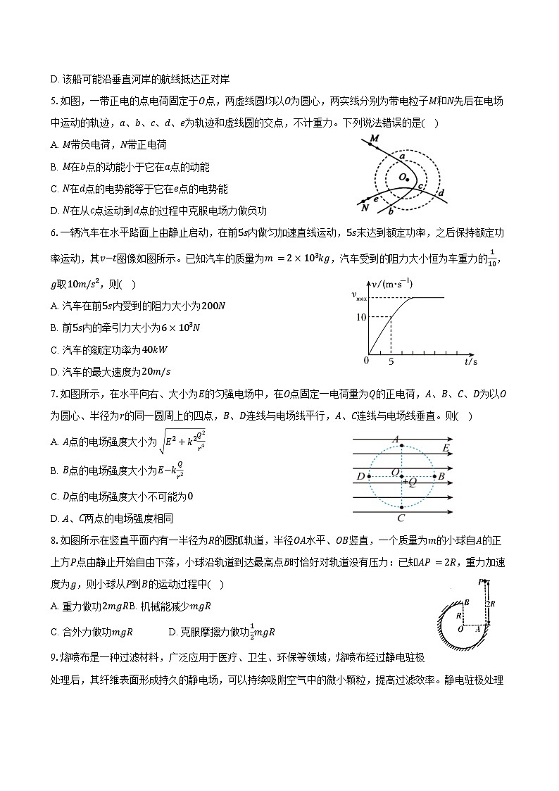 2024-2025学年宁夏吴忠中学高一（下）期末物理试卷（A卷）（含答案）第2页