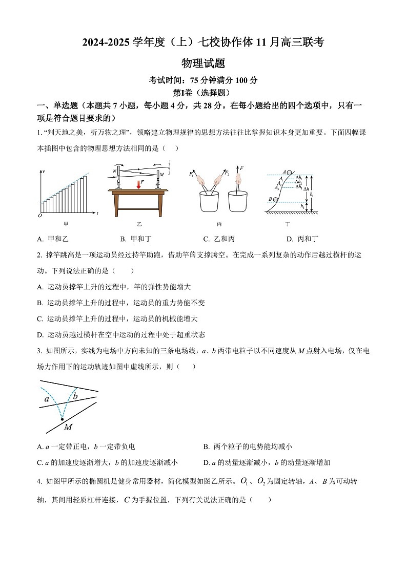 2025届辽宁省七校协作体高三下学期11月期中考-物理试题（含答案）第1页