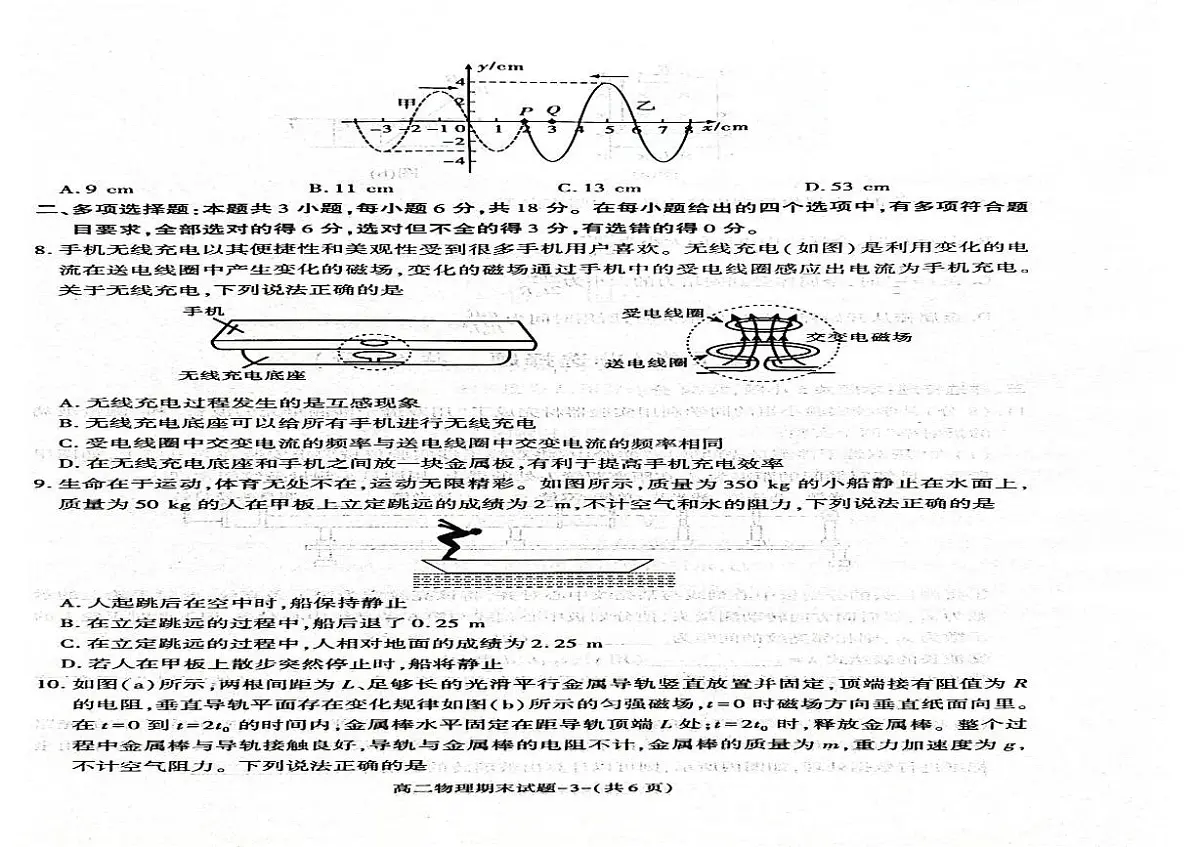 陕西省西安市新城区2024-2025学年高二下学期7月期末物理试题（含答案）第2页