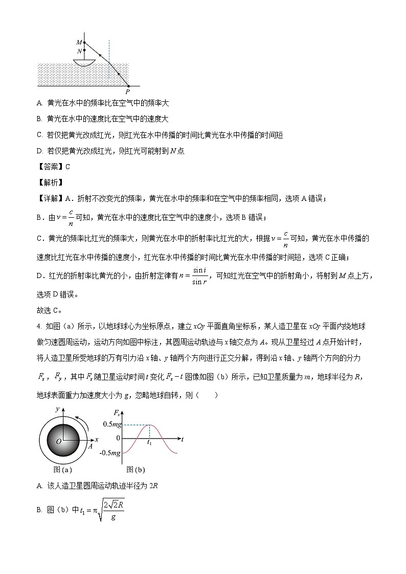 2026届湖南省永州市第一中学高三上学期一模物理试题（解析版）第3页