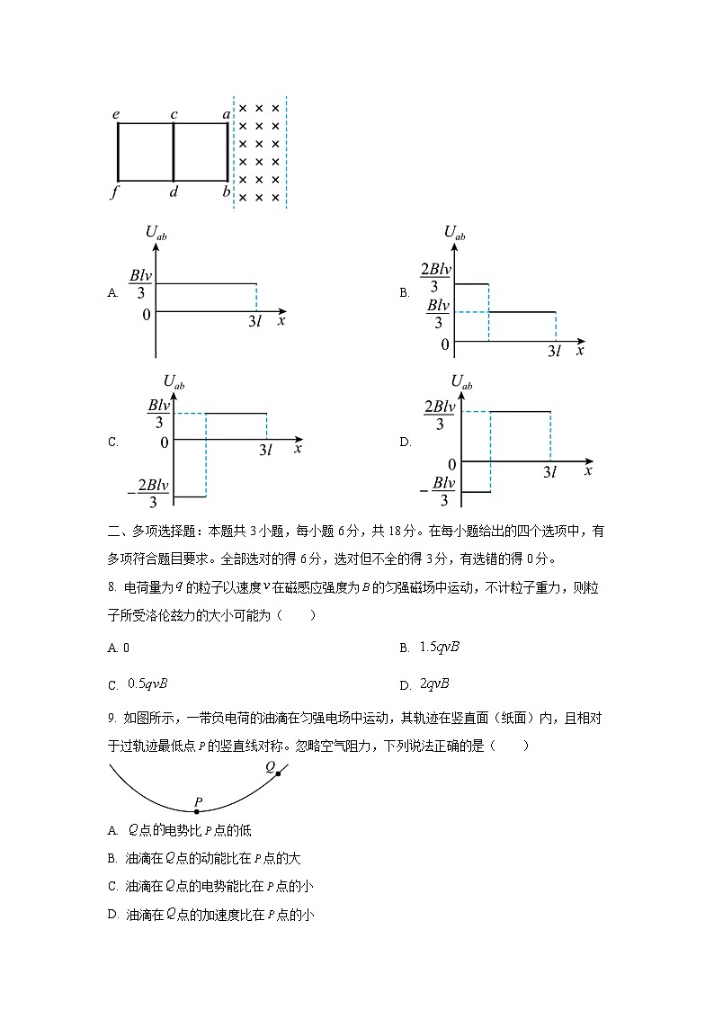 陕西省商洛市2024-2025学年高二下学期7月期末物理试卷（学生版）第3页