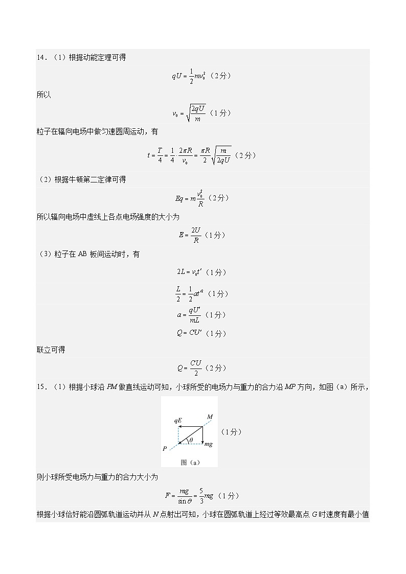 高二物理第一次月考卷（参考答案）（安徽专用）第2页