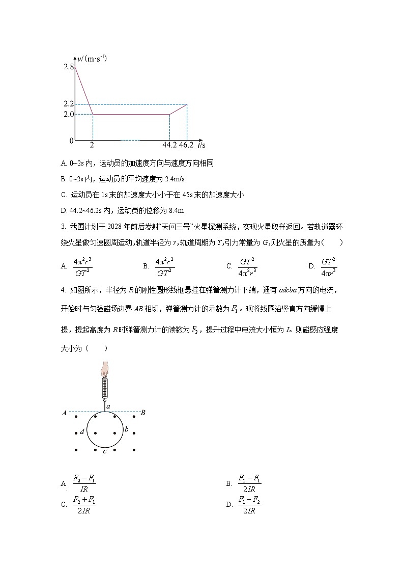 甘肃省张掖市2024-2025学年高二下学期期末考试物理试卷（学生版）第2页