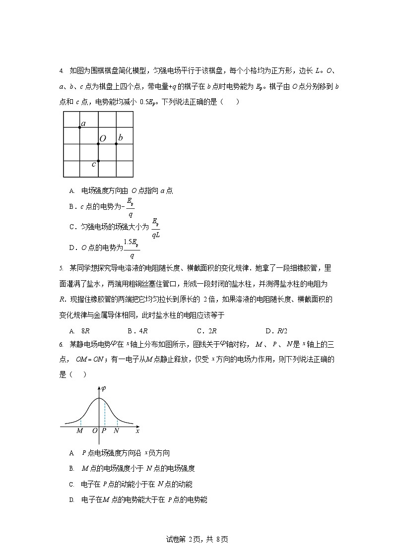 湖南省岳阳市汨罗市第一中学2025-2026学年高二上学期9月月考物理试卷第2页