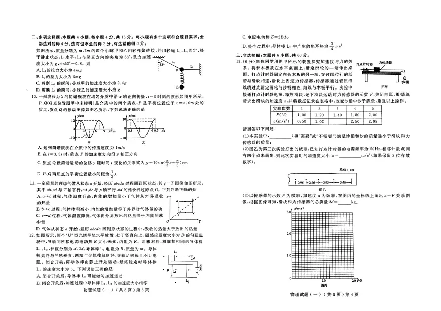 2025届山东省聊城市高三下学期一模物理试题（含答案）第2页