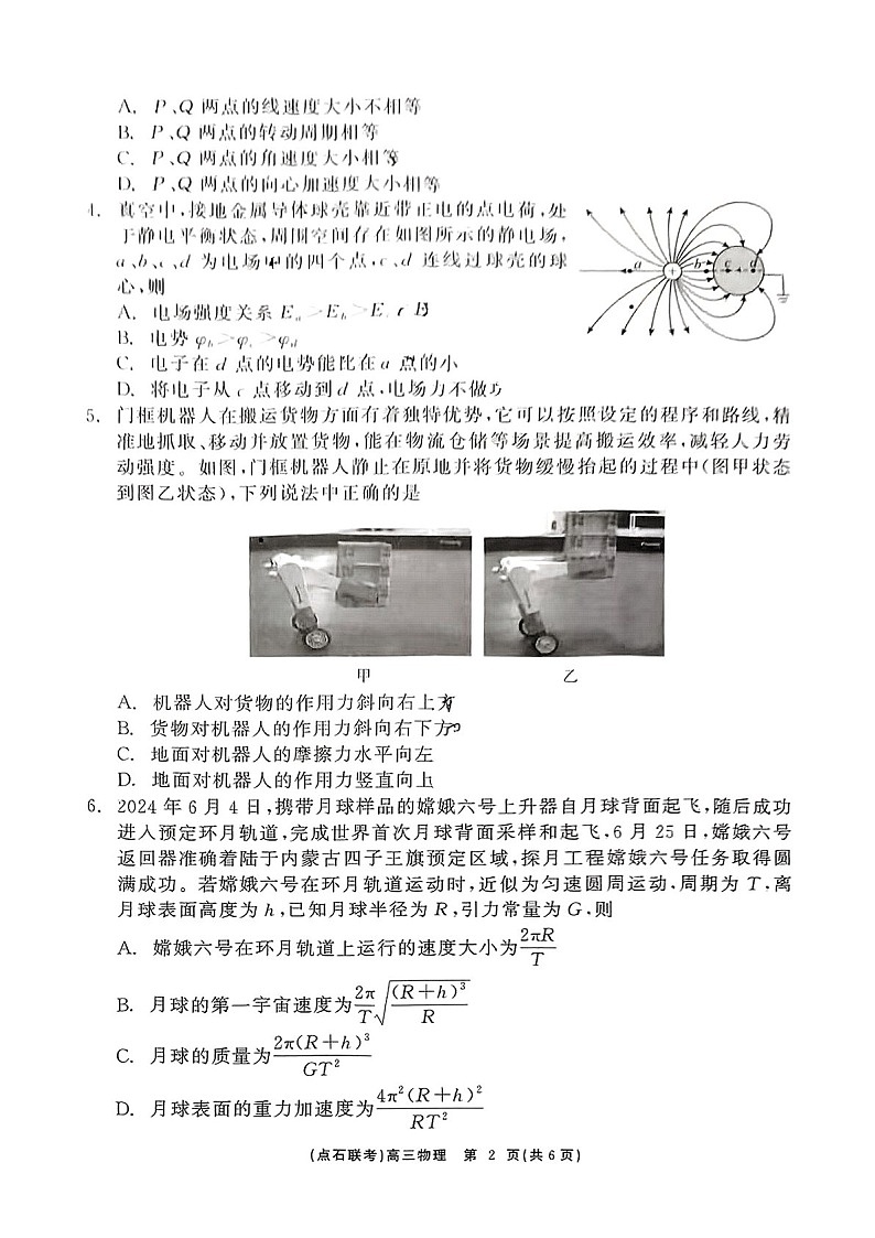 辽宁点石联考2025届高三下学期3月联考-物理试卷（含答案）第2页