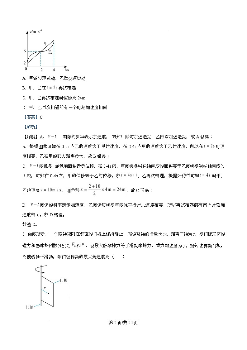 四川省射洪中学2025-2026学年高三（强基班）上学期一模物理试题 Word版含解析第2页