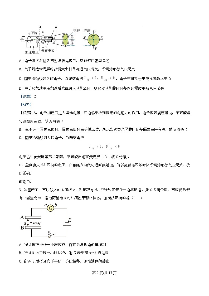 重庆市长寿中学校2025-2026学年高二上学期9月月考物理试题  Word版含解析第2页