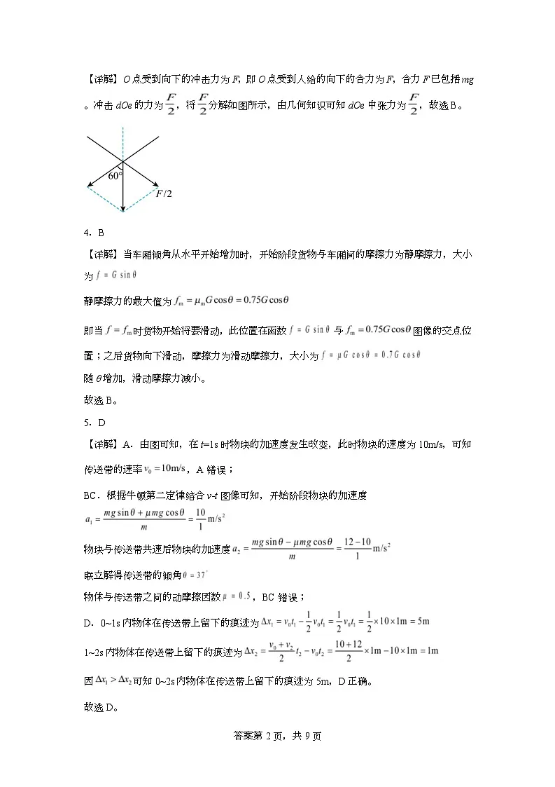 陕西省咸阳市实验中学2026届高三上学期第二次质量检测+物理答案第2页